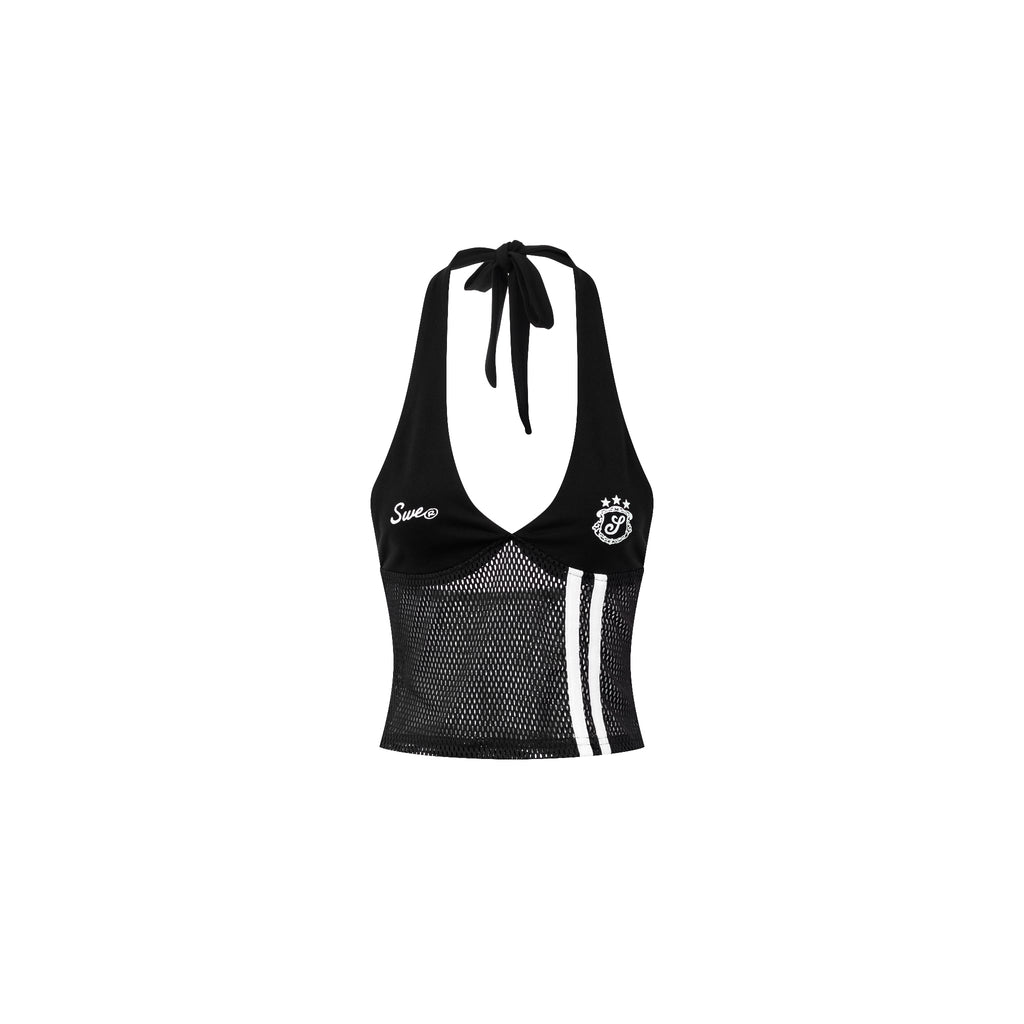 SWE HALTER MESH TOP - BLACK by SWE - image 1