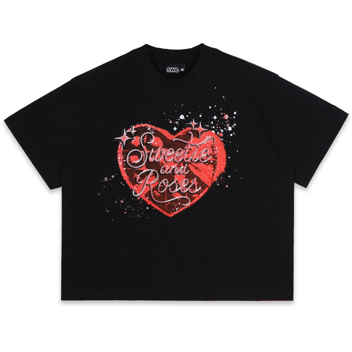 SWE CANDY ROSES BOXY TEE - BLACK by SWE - image 1
