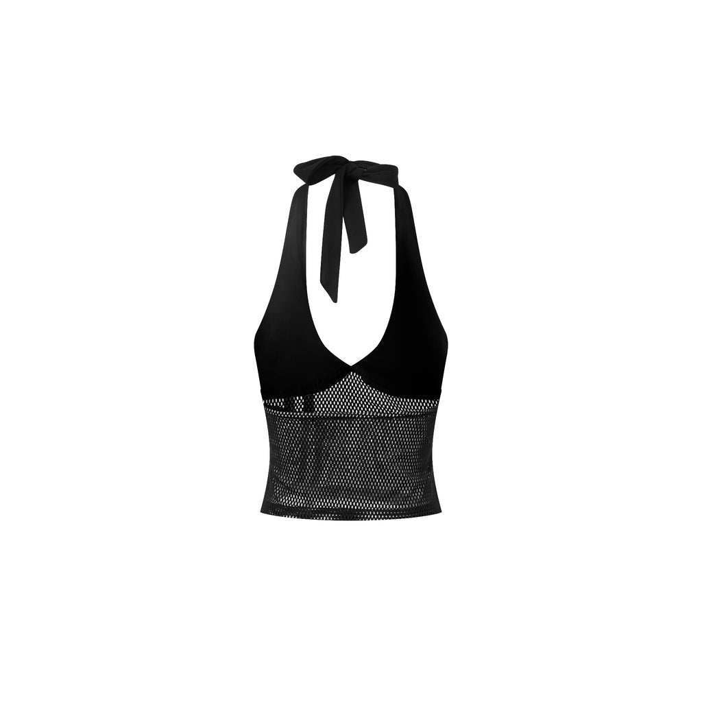 SWE HALTER MESH TOP - BLACK by SWE - image 3