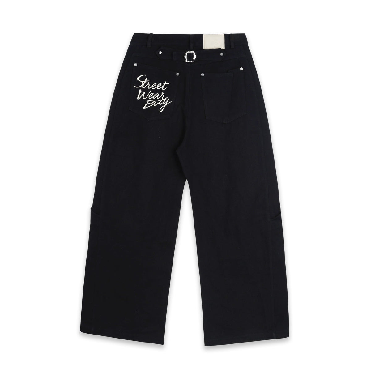 SWE BELTED WIDE PANTS - BLACK by SWE - image 2
