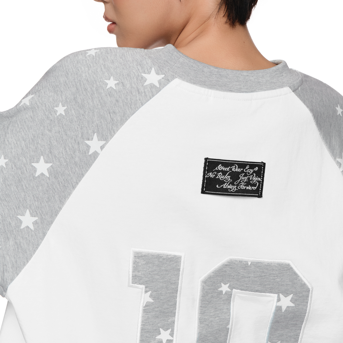 SWE STARFALL BOXY L/S TEE - GRAY/WHITE by SWE - image 4
