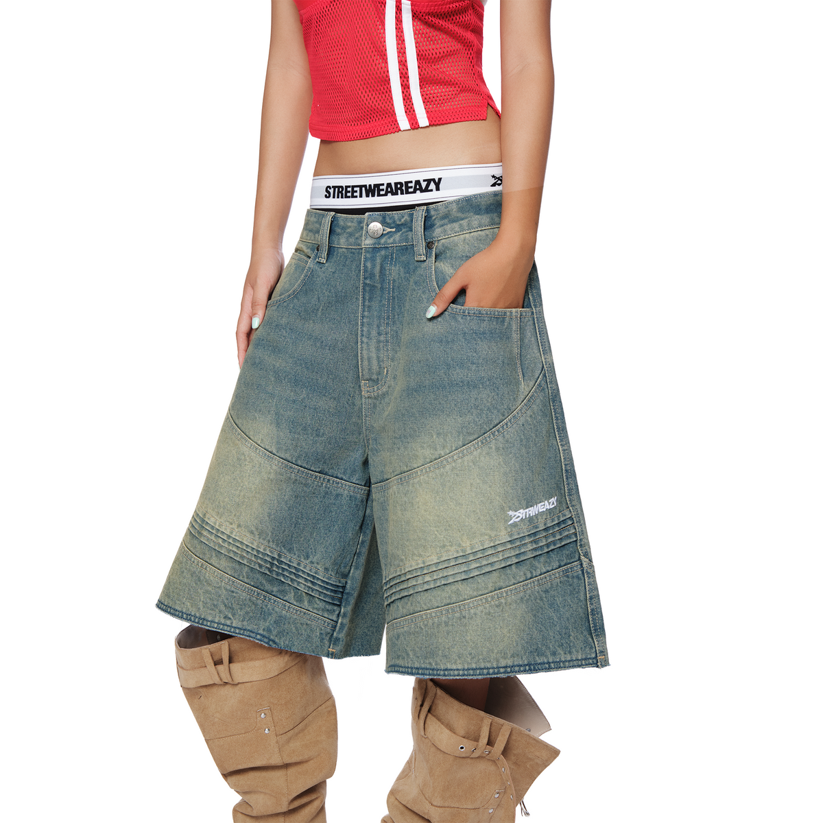 SWE MOTO DENIM SHORTS by SWE - image 2
