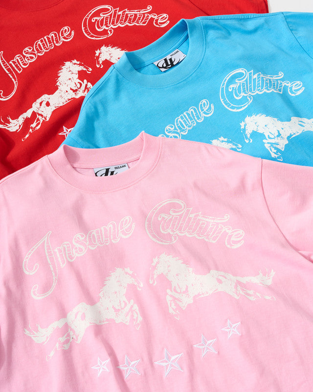 Insane® Twin Horse Tee - Baby Pink by INSANE - image 7