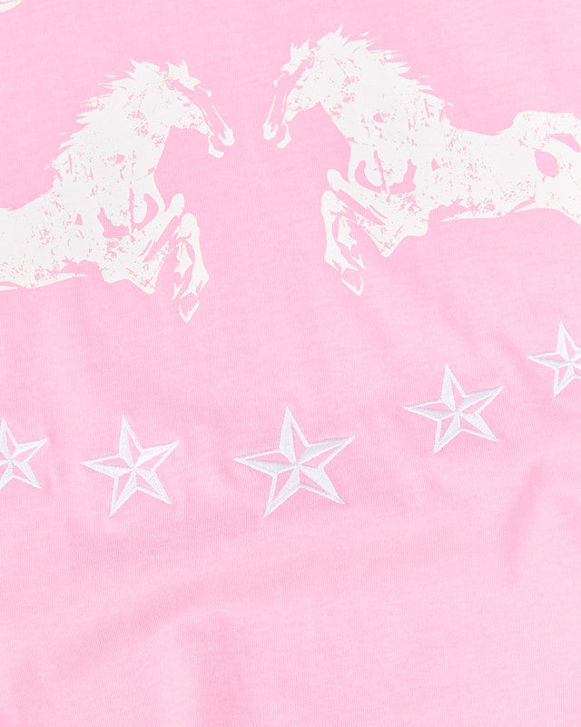 Insane® Twin Horse Tee - Baby Pink by INSANE - image 10