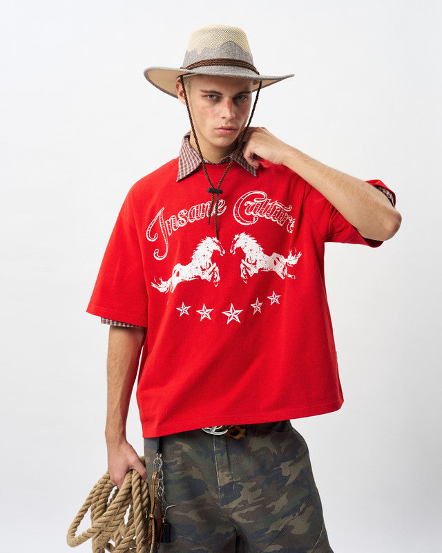 Insane® Twin Horse Tee - Red by INSANE - image 5