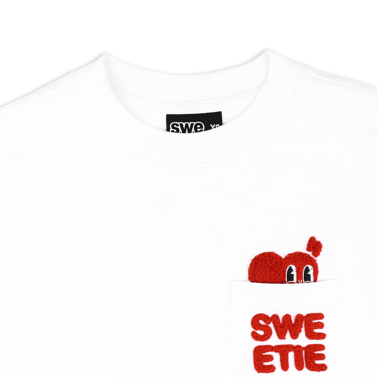 SWE PEEKING POCKET BABY TEE - WHITE by SWE - image 3