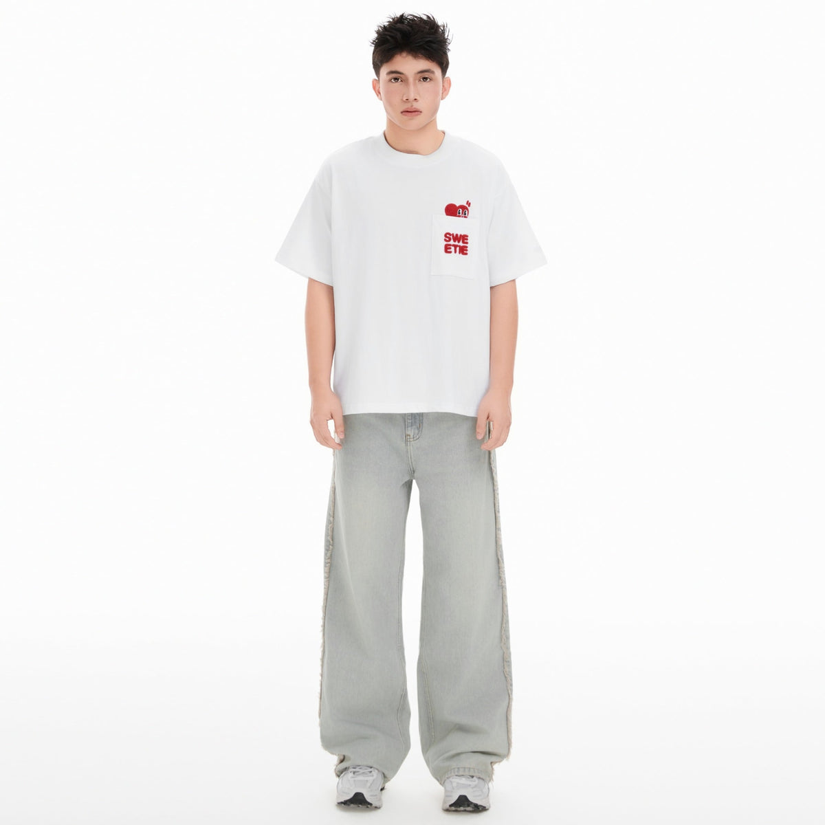 SWE PEEKING POCKET BOXY TEE - WHITE by SWE - image 2