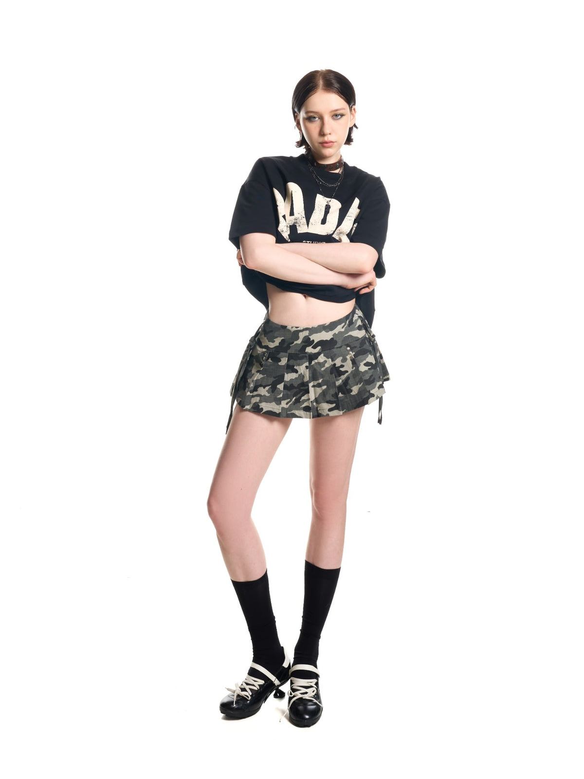 HADES KHAKI CAMO MINI SKIRT by HADES - image 4